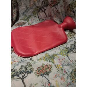 Vintage Unbranded HOT WATER BOTTLE 14"x7.5" Therapy Orange Ribbed Sides